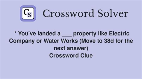 crossword clue clean water company